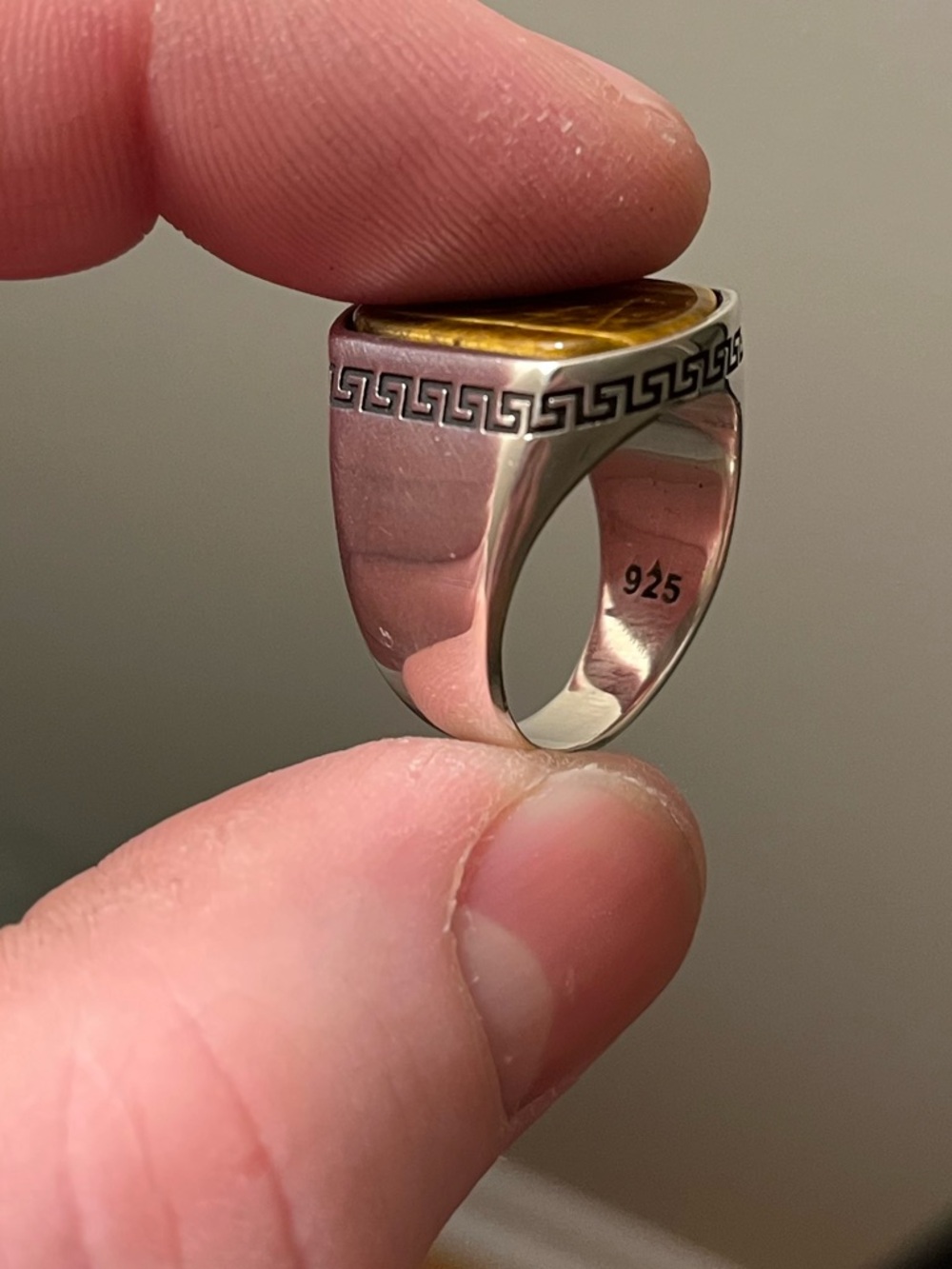 Sterling Silver & Tigers Eye Ring - Picture 4 of 7